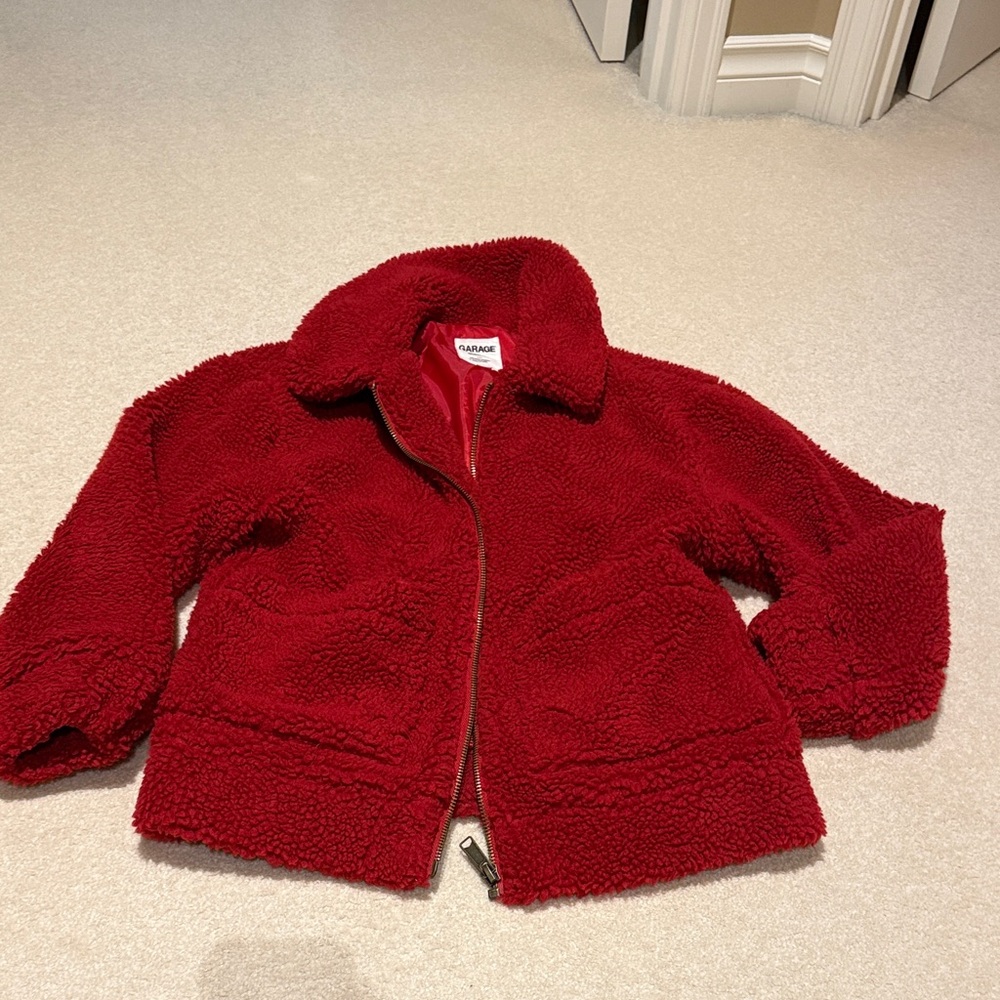 Garage Red Teddy Jacket